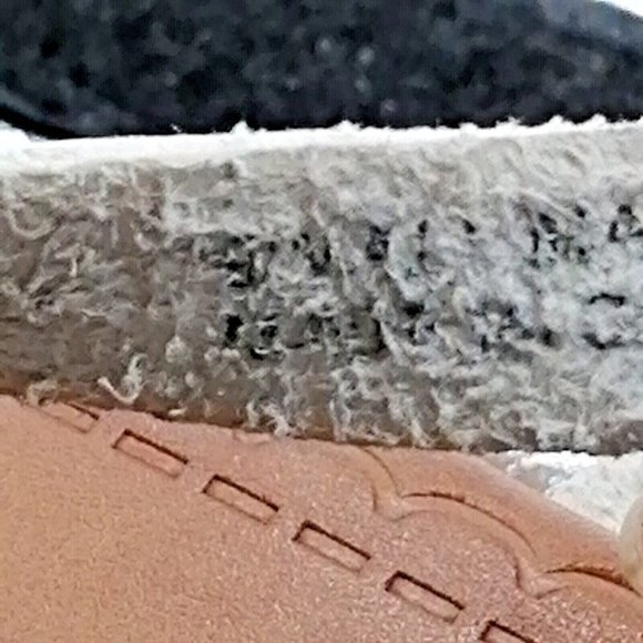 Lane Bryant Womens Slingback Sandal White Faux Leather Beaded Buckle 9W - Picture 9 of 9